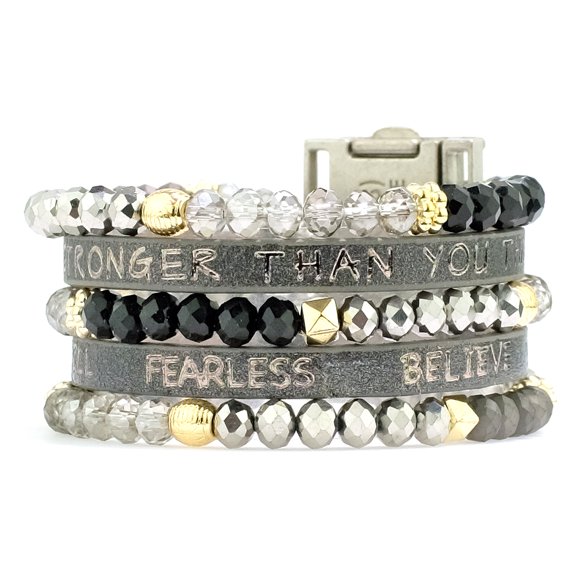 Good Works Fearless Crystal Inspirational Bracelet