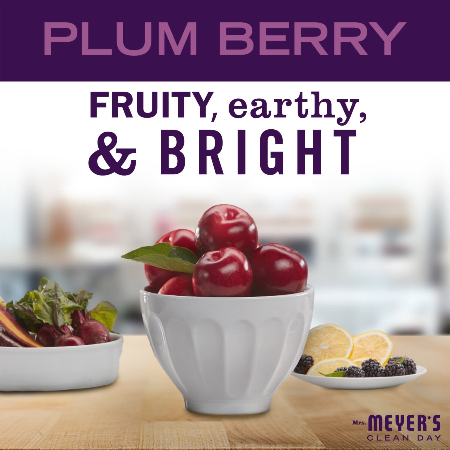 Mrs. Meyer's Clean Day Body Wash, Plum Berry Scent, 16 Ounce Bottle