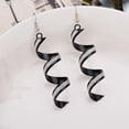 thumbnail image 3 of Yesbay Female Sequins Spiral Pendant Hook Earrings Long Wave Dangle Wedding Jewelry-E336, 3 of 8