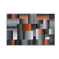 thumbnail image 2 of Masada Rugs Modern Contemporary Mat Area Rug, Orange Grey Black (2 Feet X 3 Feet) Mat, 2 of 7