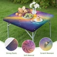 thumbnail image 4 of Colorful Galaxy Pattern Square Fitted Tablecloth with Elastic Edge,Square Table Cover,Washable Elastic Table Cover for Home Kitchen Party Decor 34"x34", 4 of 6