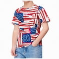 thumbnail image 4 of KPOPLK 4th of July Girls shirts USA Flag Graphic T-Shirts Tee Tops for Toddler Kids Girl Summer Patriotic Outfit(Red,8-9 Years), 4 of 4