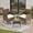 Beige, variant on Patio Furniture Set, 3 PCS Rattan Patio Chairs Conversation Sets with Coffee Table and Cushion, Outdoors Wicker Bistro Chair Sets, Weather-Resistant, Beige