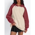thumbnail image 2 of Trendy Queen Oversized Hoodies for Women Pullover Fleece Fall Sweatshirts Fashion Y2K Outfits Clothes 2025 White CoffeeGrey M .., 2 of 6