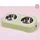 thumbnail image 3 of Comederos para perros Comederos dobles Comedero elevado para gatos para cachorros pequeños verde grande, 3 of 9
