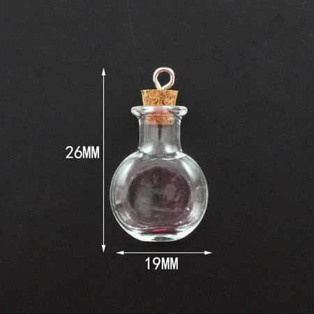 

Mini Glass Bottles Flasks With Cork Stoppers Transparent Wishing Gifts Healing Lucky Drifting Empty Tiny Jars Decoration