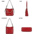 thumbnail image 4 of Bizzy Faux Crocodile-Embossed Vegan Leather Womens Hobo Handbag by Mia K., 4 of 5