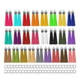 thumbnail image 1 of 50 Piezas Llavero Borlas Cuero Multicolor Colgantes Joyería Flecos Artesanía Sunnimix borla llavero espacios en blanco, 1 of 8