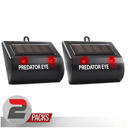 Aspectek l 4600sq ft l Predator Eye PRO with Kick Stand Solar Powered Predator Light Deterrent Light Night Time Animal Control for Animal Rodents, Cats, Dogs, Birds, Raccoon, Wolves, Foxes - 2 (The Best Cat Deterrent)