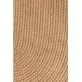 thumbnail image 2 of Indoor/Outdoor Solid Beige Area Rug, Braided Textured Design, 2Ft. X 4Ft. Oval Runner Reversible Carpet, 2 of 2