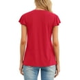 thumbnail image 6 of Cueply Womens Casual Tops Summer Short Sleeve V Neck T Shirts Loose Tunic Tops, 6 of 6