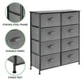 thumbnail image 3 of mDesign Large Storage Dresser Furniture, 8 Removable Fabric Drawers, Dark Gray, 3 of 7