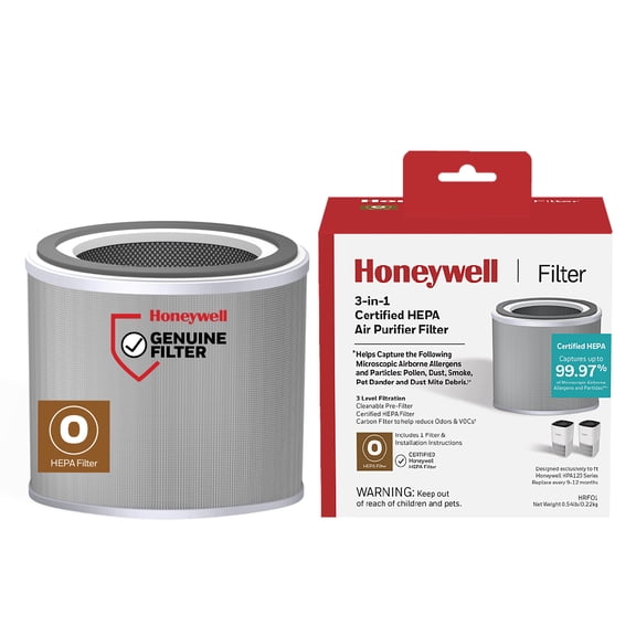 Honeywell 3-in-1 Certified HEPA Replacement Air Purifier Filter “O”, HRFO1