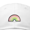 thumbnail image 2 of Dalix Robot Embroidered Glow in the Dark Retro Dad Hat Cotton Baseball Cap Adjustable Mens in White, 2 of 5