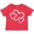 thumbnail image 3 of Inktastic Three White Hearts Boys or Girls Toddler T-Shirt, 3 of 5