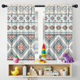 thumbnail image 5 of Blackout Kids Curtains,Multicolor Floral and Geometric Boho Pattern Childrens Insulated Curtains Set Of 2,Bedroom Essentials,Toddler Room Decor 42x54in(106x137cm), 5 of 5