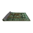 thumbnail image 2 of Ahgly Company Indoor Rectangle Animal Turquoise Blue Traditional Area Rugs, 2' x 5', 2 of 4