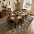 thumbnail image 4 of FelixKing 8'x10' Area Rugs for Living Room Bedroom, Vintage Botanical Leaves Traditional Rug, Machine Washable Non-slip, 4 of 7