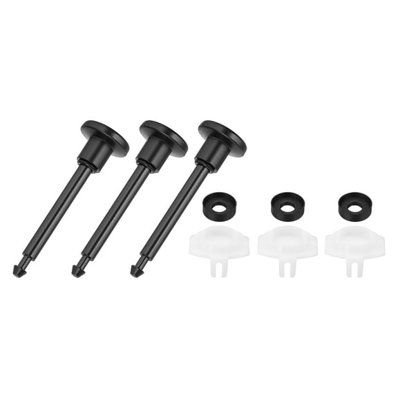 3 Set Tub Spout Diverter Repair Kit, Bathtub Leaky Faucet Repair Replacement Parts Includes 3 x Valve Stems, 3 x Cup Seals and 3 x Gate (Black)