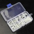 thumbnail image 1 of 160pcs Metric M3 8 Sizes Assortment Stand-off Nylon Screws Bolt Nuts Kit White, 1 of 5