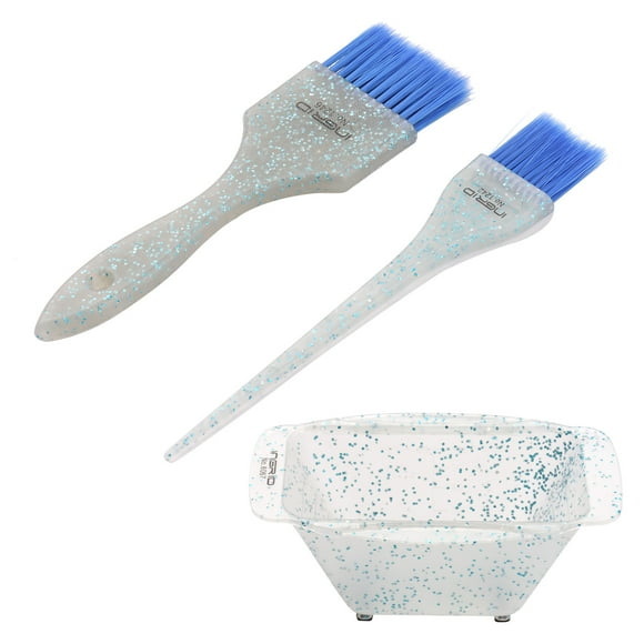 Yeacher INGRID 3PCS Professional Salon Hair Coloring Dyeing Kit Hair Dye Brush & Bowl Set 2 Dye Brushes Mixing Bowl Tint Hair Tool