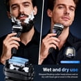 thumbnail image 7 of delpattern Electric Foil Shavers for Men Electric Razor with 4D Flex Floating Heads,Rechargeable Beard Trimmer with LED Display,Cordless Face Shaver for Travel,IPX6 Waterproof Wet Dry Face Razor, 7 of 7