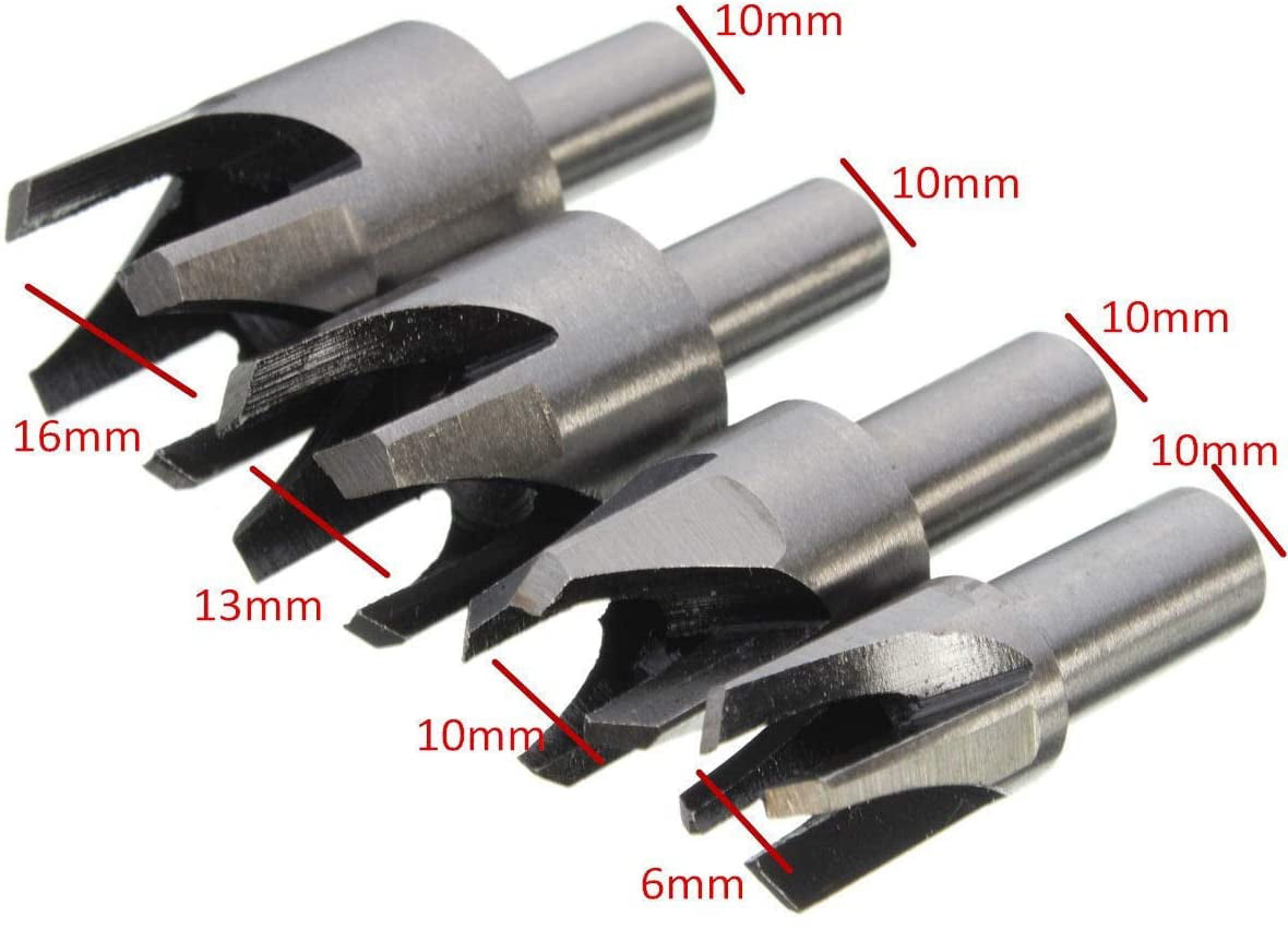 8pcs Wood Plug Cutter Cutting Tool Drill Bit Straight And Woodworking 6mm-16mm 