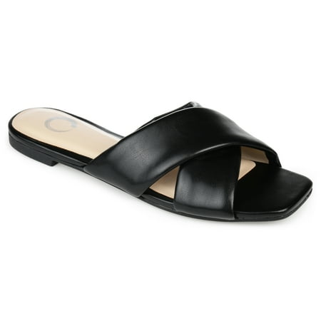 

Journee Womens Carlotta Slide Flat Sandals