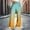 Yellow plus size wide leg pants a1, variant on Cagogo Women Plus Size Wide Leg Flowy Pants with Pockets Tie Dye Casual Loungewear Long Drawstring Trousers Party Beach Vacation, Green L