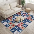 thumbnail image 2 of Area Rugs 3'x5', Summer Nautical Carpet Runner Indoor Outdoor Rugs Home Decor Aesthetic, Coastal Starfish Crab Vintage Patchwork Non Slip Mats Washable Accent Rug for Living Room Bedroom, 2 of 8