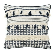 Angle View: Enya Pillow, Cream/Navy, PLS790A-1616