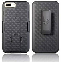 iPhone 7/8 Plus, Ultra Slim Protective Shell Grip Case & Swivel Belt Clip Holster Combo w/Built-in Kickstand