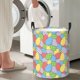 thumbnail image 5 of Balery Colorful Easter eggs Cesta de ropa redonda con asas, impermeable, independiente, para ropa, juguetes, dormitorio y familia-Medium, 5 of 6