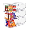 thumbnail image 1 of Sorbus Medium Clear Stackable Square Storage Bins, Open Front Acrylic Pantry Organizer, 6-Pack, 1 of 12