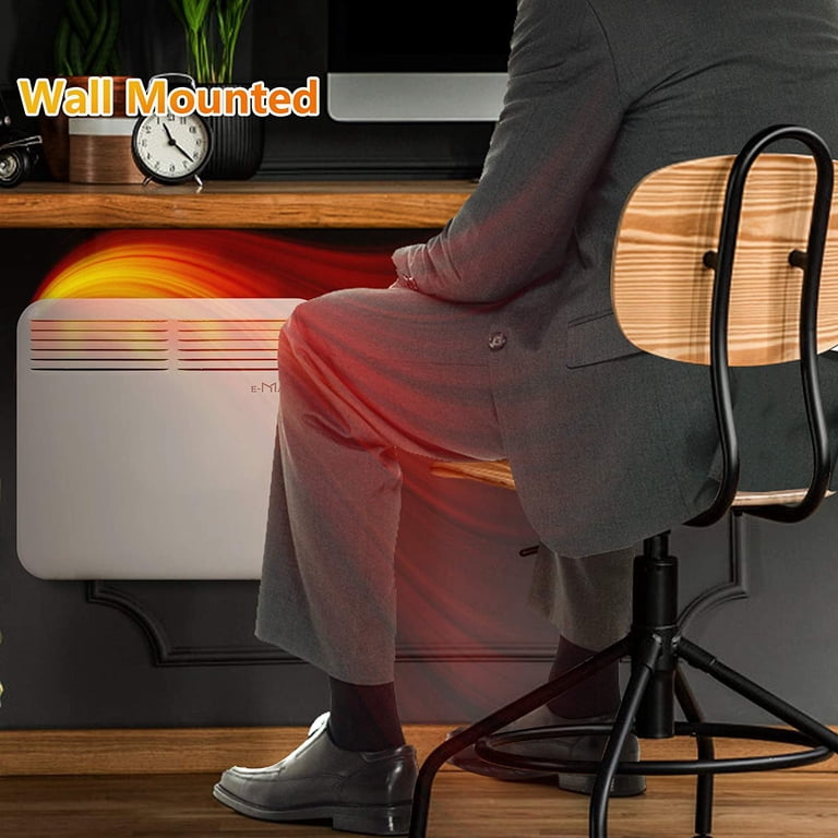 KARMAS PRODUCT Space Heater Under Desk Heater for Office - Completely Quiet  Wall Mountable Overheat Protection No Fan No Dust Blowing Electric Heater  Suit for Bathroom Office Bedroom 750 W - Walmart.com