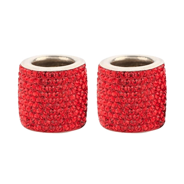 Riwesomey Anillo de diamante para asiento de coche, 2 uds., adorno para coche, cristal ostentoso, reposacabezas para asiento de coche, decoración de Automoción decorativa y accesorios rojo NO2