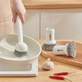 thumbnail image 5 of Adjustable Dish Scrubber Brush with Handle & Soap Dispenser - Heavy Duty Pot & Pan Cleaner for Non-Stick Cookware - Commercial Grade Kitchen Cleaning Tool for Home/Restaurant, 5 of 5