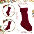 thumbnail image 5 of 17.3" Knit Pure Color Christmas Stockings, Simple Hanging Stocking Ornaments, Christmas Tree Knitted Stocking Christmas Decorations, Perfect Christmas Tree Decorations & Party Display, 5 of 10