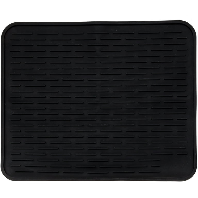 Black Extra Large Black Silicone Dish Mat & Trivet 15.8 x 17.8 – Tortuga  Home Goods