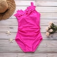 thumbnail image 2 of Women's One Piece Swimsuits One Shoulder Swimwear Asymmetric Ruffle Monokinis Bathing Suits, 2 of 5