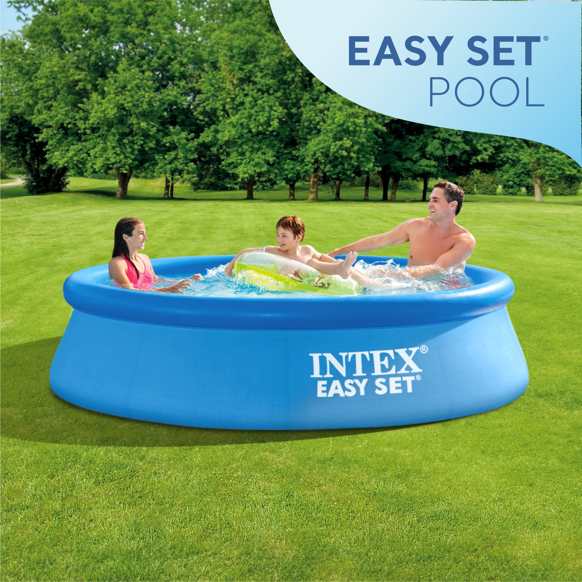 Open Box Intex 10' x 30" Easy Set Above Ground Inflatable Pool (2 Pack)
