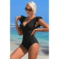 thumbnail image 7 of Beautyin Sexy Monokini Swimwear One Piece Swimsuit Women Ruffle V Collar Bathing Suit, 7 of 7