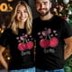 thumbnail image 5 of Camisetas para hombre, camisetas casuales de manga corta con estampado de cerezas para San Valentín, camisetas gráficas para hombre, 5 of 8