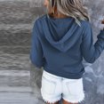 thumbnail image 5 of Towmus Half Boutton Womens Hoodies Drawstring Hooded Sweatshirts for Woman With Pocket, 5 of 6