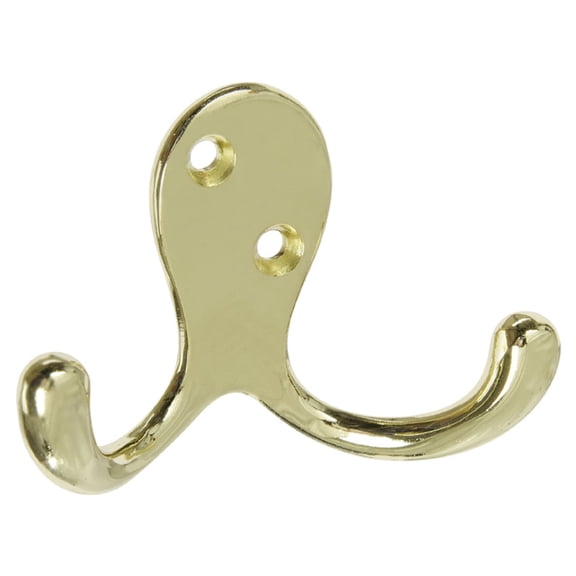 Stanley Hardware 806596 Bright Brass Double Robe Hook