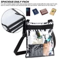 thumbnail image 4 of BadPiggies Clear Bag Stadium Approved Purse, Transparent Crossbody Bags for Women & Men, See Through PVC Messenger Handbag for Concert Sports Events Amusement Park (Black), 4 of 7