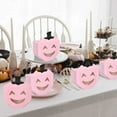 thumbnail image 5 of Halloween Pumpkin Gift Boxes, Hollow Candy Boxes, 10 PCS Paper Packaging Boxes for Cookies and Party Favors, Pink Durable Paper Material with Reinforced Bottom, 10.5x9x4cm Size, 5 of 6