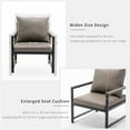 thumbnail image 6 of 28 inch Widened Size PU Leather Accent Chair For Living Room Waiting Room, Mid Century Modern Accent Chair, Club Chair, Reception Chairs (Set of 2, Gray), 6 of 11