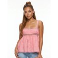 thumbnail image 4 of LMLYSoH Women's Babydoll Tank Tops Stylish Lace Trim Solid Color Loose Hem Square Neck Spaghetti Strap Sleeveless Camisoles, 4 of 8