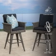 thumbnail image 2 of Raleigh Outdoor Wicker 30" Bar Stools with Cushions, Set of 2, 2 of 8